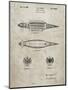 PP1017-Sandstone Rocket Ship Model Patent Poster-Cole Borders-Mounted Premium Giclee Print