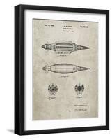 PP1017-Sandstone Rocket Ship Model Patent Poster-Cole Borders-Framed Giclee Print