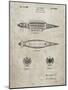 PP1017-Sandstone Rocket Ship Model Patent Poster-Cole Borders-Mounted Giclee Print