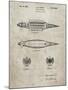 PP1017-Sandstone Rocket Ship Model Patent Poster-Cole Borders-Mounted Giclee Print