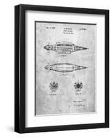 PP1017-Slate Rocket Ship Model Patent Poster-Cole Borders-Framed Giclee Print