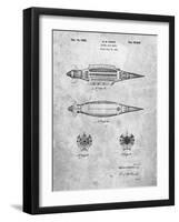 PP1017-Slate Rocket Ship Model Patent Poster-Cole Borders-Framed Giclee Print