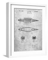 PP1017-Slate Rocket Ship Model Patent Poster-Cole Borders-Framed Giclee Print