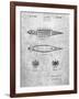 PP1017-Slate Rocket Ship Model Patent Poster-Cole Borders-Framed Giclee Print