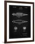 PP1017-Vintage Black Rocket Ship Model Patent Poster-Cole Borders-Framed Giclee Print