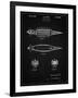 PP1017-Vintage Black Rocket Ship Model Patent Poster-Cole Borders-Framed Giclee Print