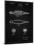 PP1017-Vintage Black Rocket Ship Model Patent Poster-Cole Borders-Mounted Premium Giclee Print