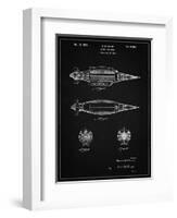 PP1017-Vintage Black Rocket Ship Model Patent Poster-Cole Borders-Framed Giclee Print