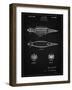 PP1017-Vintage Black Rocket Ship Model Patent Poster-Cole Borders-Framed Giclee Print