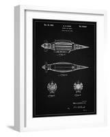 PP1017-Vintage Black Rocket Ship Model Patent Poster-Cole Borders-Framed Giclee Print