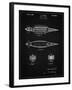 PP1017-Vintage Black Rocket Ship Model Patent Poster-Cole Borders-Framed Giclee Print