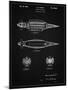 PP1017-Vintage Black Rocket Ship Model Patent Poster-Cole Borders-Mounted Giclee Print