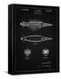 PP1017-Vintage Black Rocket Ship Model Patent Poster-Cole Borders-Framed Stretched Canvas