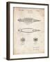 PP1017-Vintage Parchment Rocket Ship Model Patent Poster-Cole Borders-Framed Giclee Print