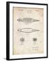 PP1017-Vintage Parchment Rocket Ship Model Patent Poster-Cole Borders-Framed Giclee Print