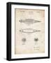 PP1017-Vintage Parchment Rocket Ship Model Patent Poster-Cole Borders-Framed Giclee Print