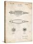 PP1017-Vintage Parchment Rocket Ship Model Patent Poster-Cole Borders-Stretched Canvas