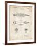 PP1017-Vintage Parchment Rocket Ship Model Patent Poster-Cole Borders-Framed Giclee Print