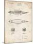 PP1017-Vintage Parchment Rocket Ship Model Patent Poster-Cole Borders-Mounted Giclee Print