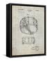 PP1018-Antique Grid Parchment Rogers Snare Drum Patent Poster-Cole Borders-Framed Stretched Canvas