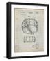 PP1018-Antique Grid Parchment Rogers Snare Drum Patent Poster-Cole Borders-Framed Giclee Print