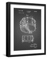 PP1018-Black Grid Rogers Snare Drum Patent Poster-Cole Borders-Framed Giclee Print