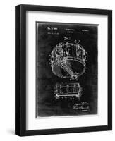 PP1018-Black Grunge Rogers Snare Drum Patent Poster-Cole Borders-Framed Giclee Print