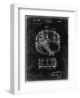 PP1018-Black Grunge Rogers Snare Drum Patent Poster-Cole Borders-Framed Giclee Print