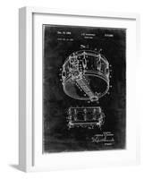 PP1018-Black Grunge Rogers Snare Drum Patent Poster-Cole Borders-Framed Giclee Print