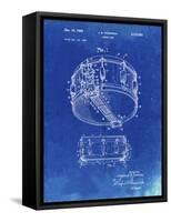 PP1018-Faded Blueprint Rogers Snare Drum Patent Poster-Cole Borders-Framed Stretched Canvas