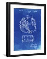 PP1018-Faded Blueprint Rogers Snare Drum Patent Poster-Cole Borders-Framed Giclee Print