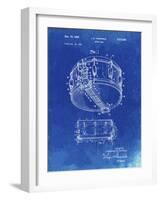 PP1018-Faded Blueprint Rogers Snare Drum Patent Poster-Cole Borders-Framed Giclee Print