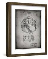 PP1018-Faded Grey Rogers Snare Drum Patent Poster-Cole Borders-Framed Giclee Print