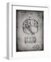 PP1018-Faded Grey Rogers Snare Drum Patent Poster-Cole Borders-Framed Giclee Print