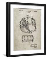 PP1018-Sandstone Rogers Snare Drum Patent Poster-Cole Borders-Framed Giclee Print