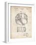 PP1018-Vintage Parchment Rogers Snare Drum Patent Poster-Cole Borders-Framed Giclee Print