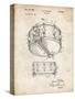 PP1018-Vintage Parchment Rogers Snare Drum Patent Poster-Cole Borders-Stretched Canvas