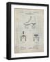 PP1019-Antique Grid Parchment Roller Skate 1899 Patent Poster-Cole Borders-Framed Giclee Print