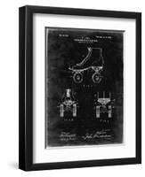 PP1019-Black Grunge Roller Skate 1899 Patent Poster-Cole Borders-Framed Premium Giclee Print