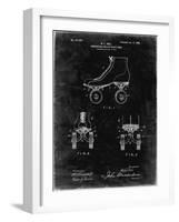 PP1019-Black Grunge Roller Skate 1899 Patent Poster-Cole Borders-Framed Giclee Print