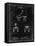PP1019-Black Grunge Roller Skate 1899 Patent Poster-Cole Borders-Framed Stretched Canvas
