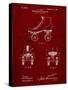 PP1019-Burgundy Roller Skate 1899 Patent Poster-Cole Borders-Stretched Canvas