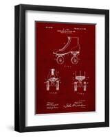 PP1019-Burgundy Roller Skate 1899 Patent Poster-Cole Borders-Framed Giclee Print
