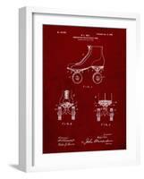 PP1019-Burgundy Roller Skate 1899 Patent Poster-Cole Borders-Framed Giclee Print