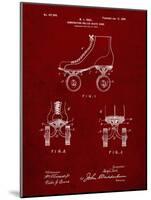 PP1019-Burgundy Roller Skate 1899 Patent Poster-Cole Borders-Mounted Giclee Print