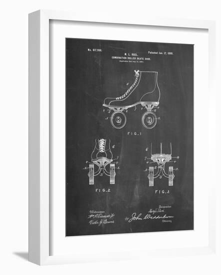 PP1019-Chalkboard Roller Skate 1899 Patent Poster-Cole Borders-Framed Giclee Print