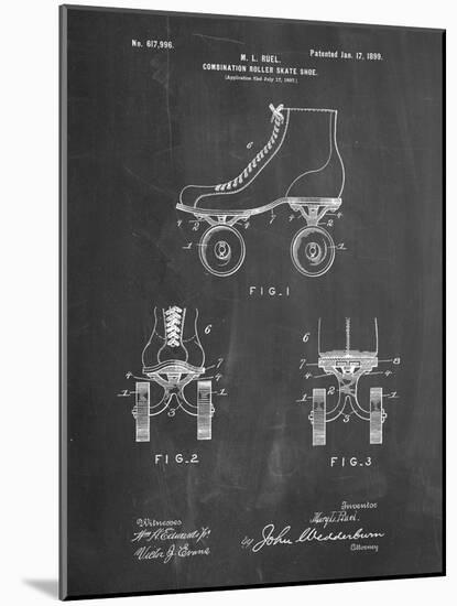 PP1019-Chalkboard Roller Skate 1899 Patent Poster-Cole Borders-Mounted Giclee Print