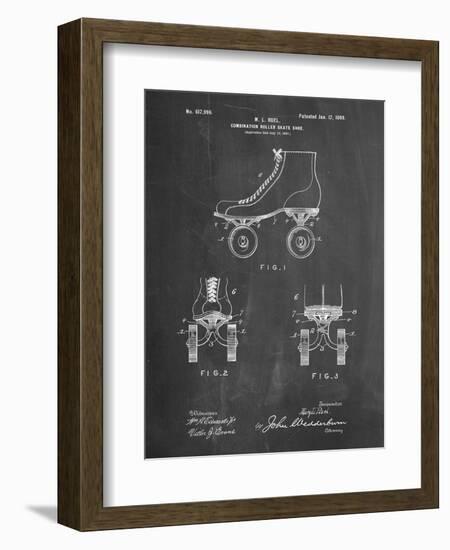 PP1019-Chalkboard Roller Skate 1899 Patent Poster-Cole Borders-Framed Giclee Print