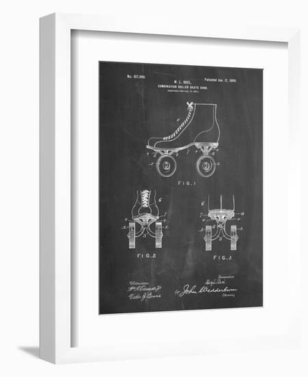 PP1019-Chalkboard Roller Skate 1899 Patent Poster-Cole Borders-Framed Giclee Print