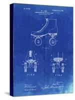 PP1019-Faded Blueprint Roller Skate 1899 Patent Poster-Cole Borders-Stretched Canvas